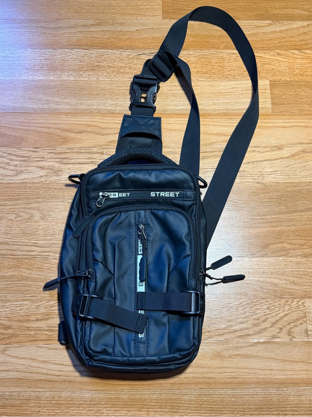 Street Crossbody Sling Bag for Women - Black
